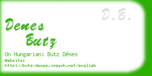 denes butz business card