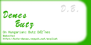 denes butz business card